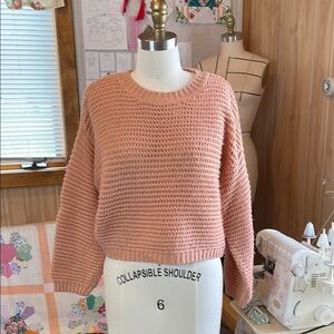 Cozy Pink Knit Sweater